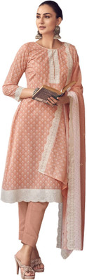DRAVINAM Trends Cotton Blend Printed Salwar Suit Material