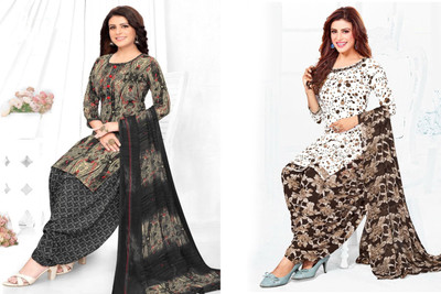 SEWDHAGA Crepe Printed Salwar Suit Material