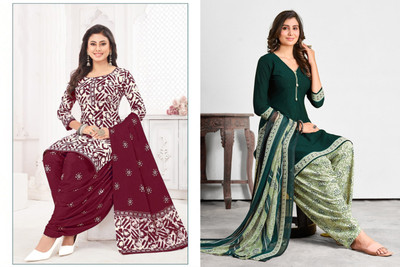 SEWDHAGA Crepe Printed Salwar Suit Material