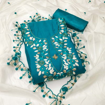 Jaipur Kurti Polyester Floral Print Salwar Suit Material