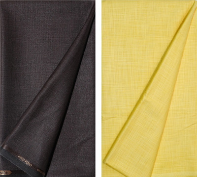 KUNDAN SULZ GWALIOR Cotton Linen Self Design Shirt & Trouser Fabric