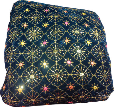 divine fashions trends Velvet Embroidered, Embellished Multipurpose Running Fabric