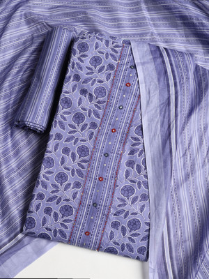 Meena Bazaar Cotton Blend Printed Salwar Suit Material