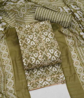 Stylish Designer Cotton Blend Printed Kurta & Churidar Material