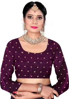 Fashion World Zone Velvet Embroidered Blouse Material