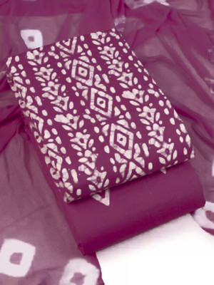 YANKITA Cotton Blend Printed Kurta & Patiyala Material