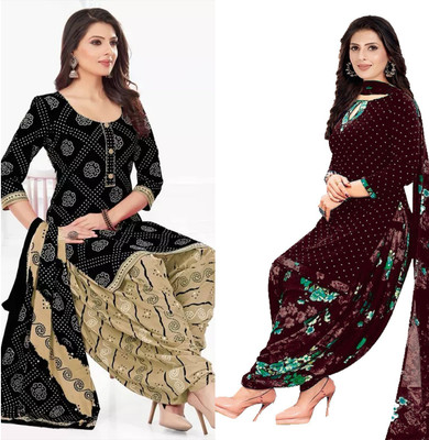 laxmi creation Crepe Printed Salwar Suit Material