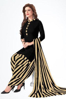 STYLEVEDA Crepe Solid Salwar Suit Material
