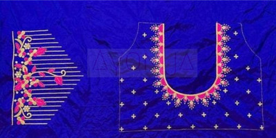 AYONIJA Cotton Silk Embroidered Blouse Material