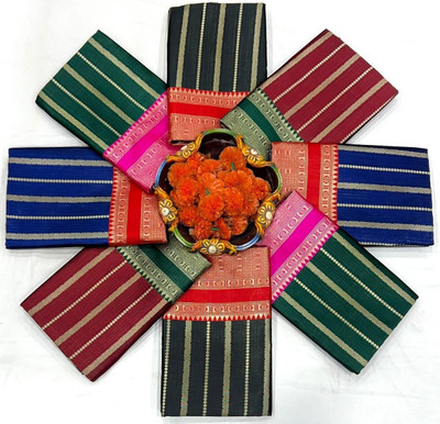 Banarasi Woven, Embroidered, Self Design Kanjivaram Pure Silk, Jacquard Saree(Multicolor)