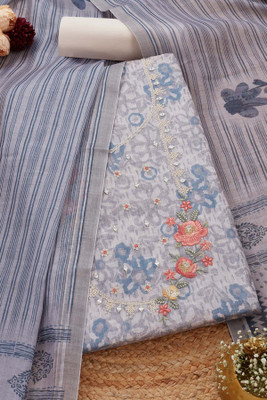 soch Linen Floral Print Salwar Suit Material