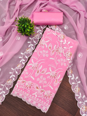 Divastri Georgette Embroidered Salwar Suit Material