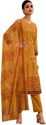 Rosniya Wool Embroidered Kurta & Churidar Material