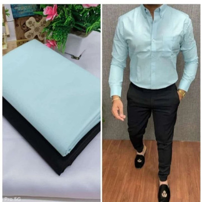 Komal Creation Polycotton Solid Shirt & Trouser Fabric