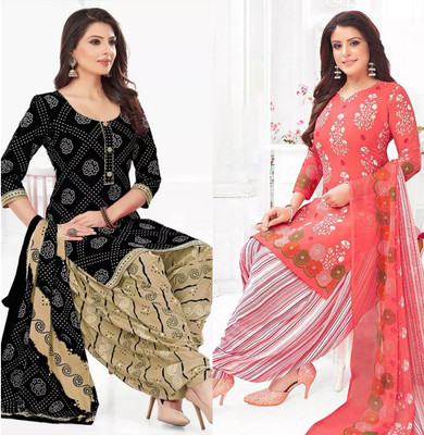 SIMPLYETHNIC Crepe Printed Salwar Suit Material