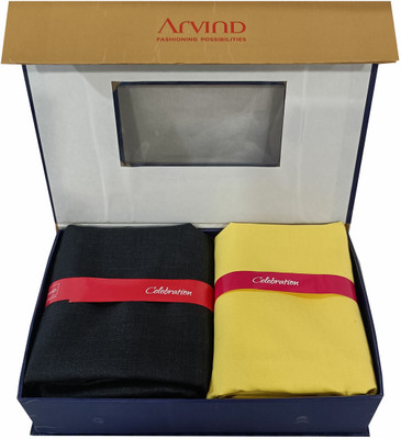 Arvind Cotton Blend Solid Shirt & Trouser Fabric