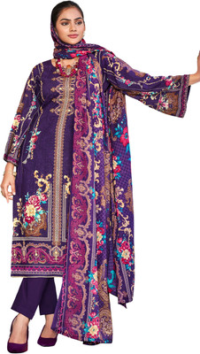 DRAVINAM Trends Viscose Rayon Embellished Salwar Suit Material
