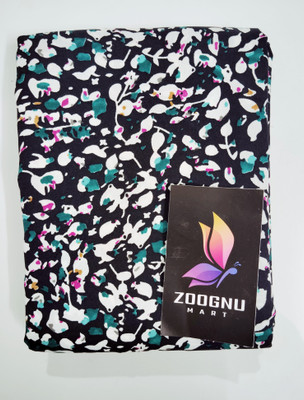 Zoognu Crepe Floral Print Kurta & Patiyala Material
