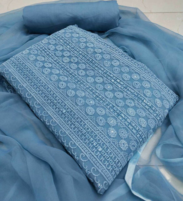 PandadiSaree Georgette Embroidered Salwar Suit Material
