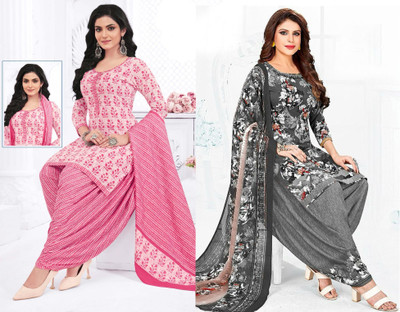 laxmi creation Crepe Printed Salwar Suit Material