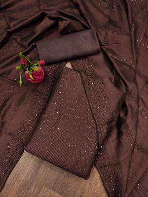 star impex Cotton Blend Embellished Kurta & Churidar Material