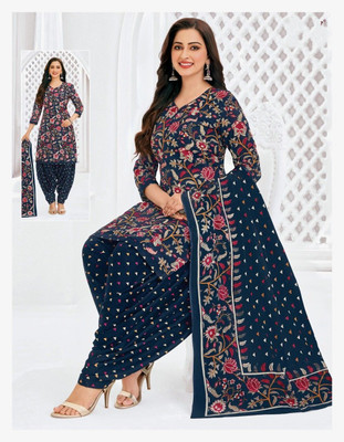 krishna boutique Pure Cotton Printed Salwar Suit Material