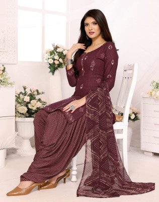 HouseOfCommon Crepe Floral Print Salwar Suit Material