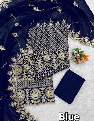 Stylebhawani Georgette Embroidered Salwar Suit Material