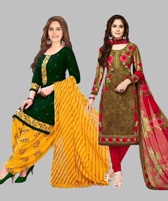 thira i Crepe Printed Salwar Suit Material