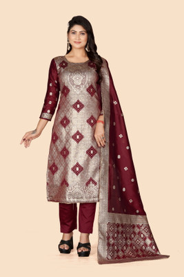 ARISHTA Art Silk Printed Kurta & Palazzo Material