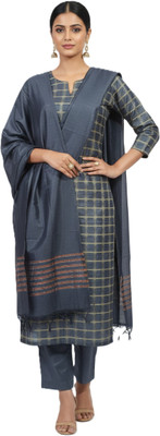 Luxury Silk Viscose Rayon Self Design Kurta with Jacket & Bottom Material