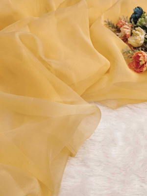 ramiv vastra Organza Solid Multipurpose Running Fabric