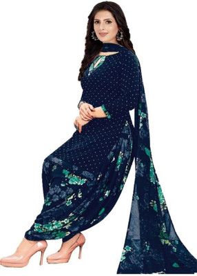 KASHII ENTERPRISE Crepe Polka Print Salwar Suit Material
