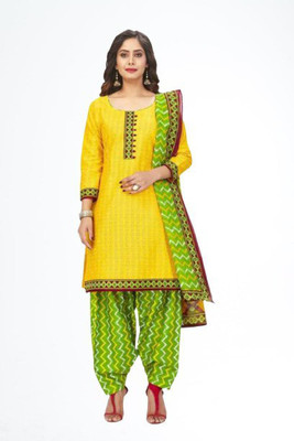 KurtiKo Crepe Animal Print Salwar Suit Material