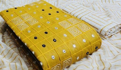 POOJATEXTILE Pure Cotton Printed Salwar Suit Material