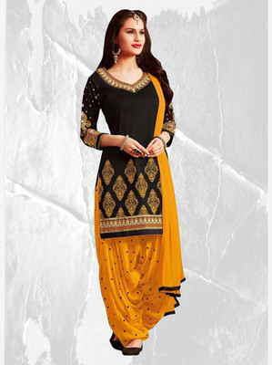 AYKA CLOTHINGS Crepe Printed Salwar Suit Material