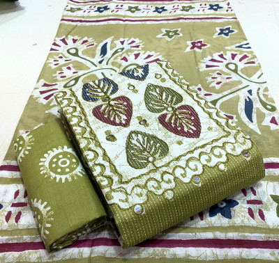 Vinayak fashoin Pure Cotton Embroidered Salwar Suit Material