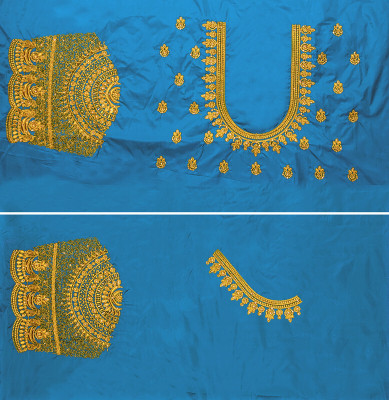 ORIGINEXCLUSIVE Art Silk Embroidered Blouse Material