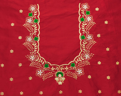 vishwambhari enterprise Art Silk Embroidered Blouse Material