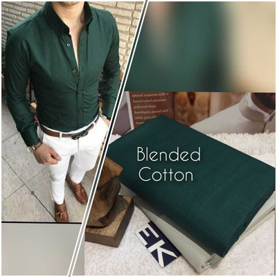 KHODIYAR FASHION Cotton Blend Solid Shirt & Trouser Fabric