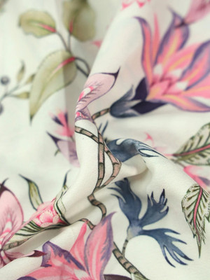 ESTELA Viscose Rayon Floral Print Multi-purpose Fabric