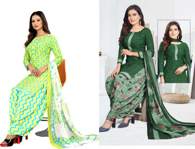 KISSAH Crepe Printed Salwar Suit Material