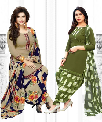 YASHIKA Crepe Solid Salwar Suit Material