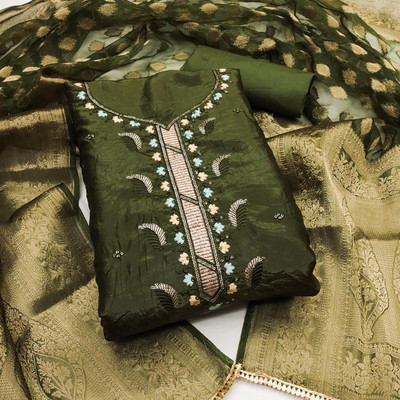 Jaipur Kurti Polyester Floral Print Salwar Suit Material