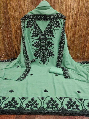 NIDHI'S FASHION Georgette Embroidered Salwar Suit Material
