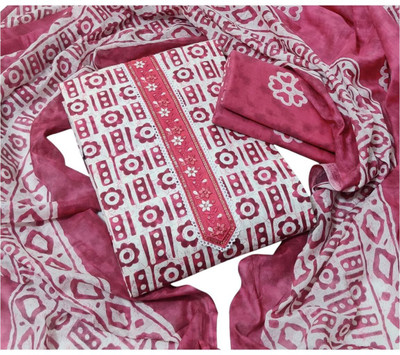 Fablic Pure Cotton Printed Salwar Suit Material