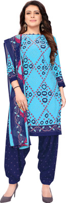 Simmu Crepe Printed Kurta & Patiyala Material