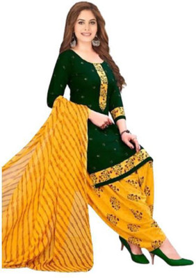 S Creation Crepe Printed Salwar Suit Material