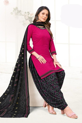 SIMPLYETHNIC Crepe Printed Kurta & Churidar Material