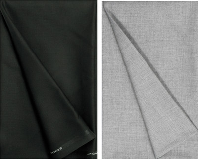 abhi fashion Cotton Blend Solid Trouser Fabric